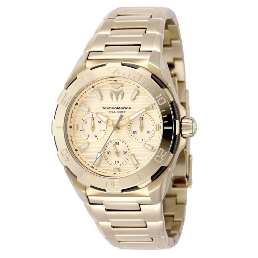 TechnoMarine Seven Seas Women's Watch - 36mm, Gold (TM-725049) [WITH SLOTCASE]